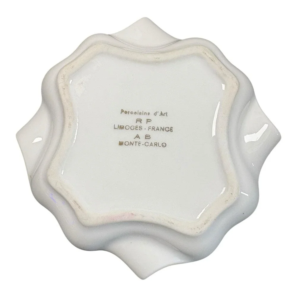 Vintage Limoges France Monte Carlo Prince Rainier & Princess‎ Grace Ashtray